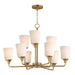 Maxim - Nine Light Chandelier - Hudson - Natural Aged Brass- Union Lighting Luminaires Decor