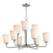 Maxim - Nine Light Chandelier - Hudson - Satin Nickel- Union Lighting Luminaires Decor