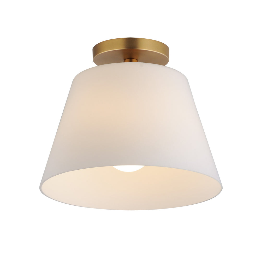 Maxim - One Light Semi-Flush Mount/Pendant - Hudson - Natural Aged Brass- Union Lighting Luminaires Decor