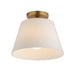 Maxim - One Light Semi-Flush Mount/Pendant - Hudson - Natural Aged Brass- Union Lighting Luminaires Decor