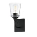 Maxim - One Light Wall Sconce - Hudson - Black- Union Lighting Luminaires Decor