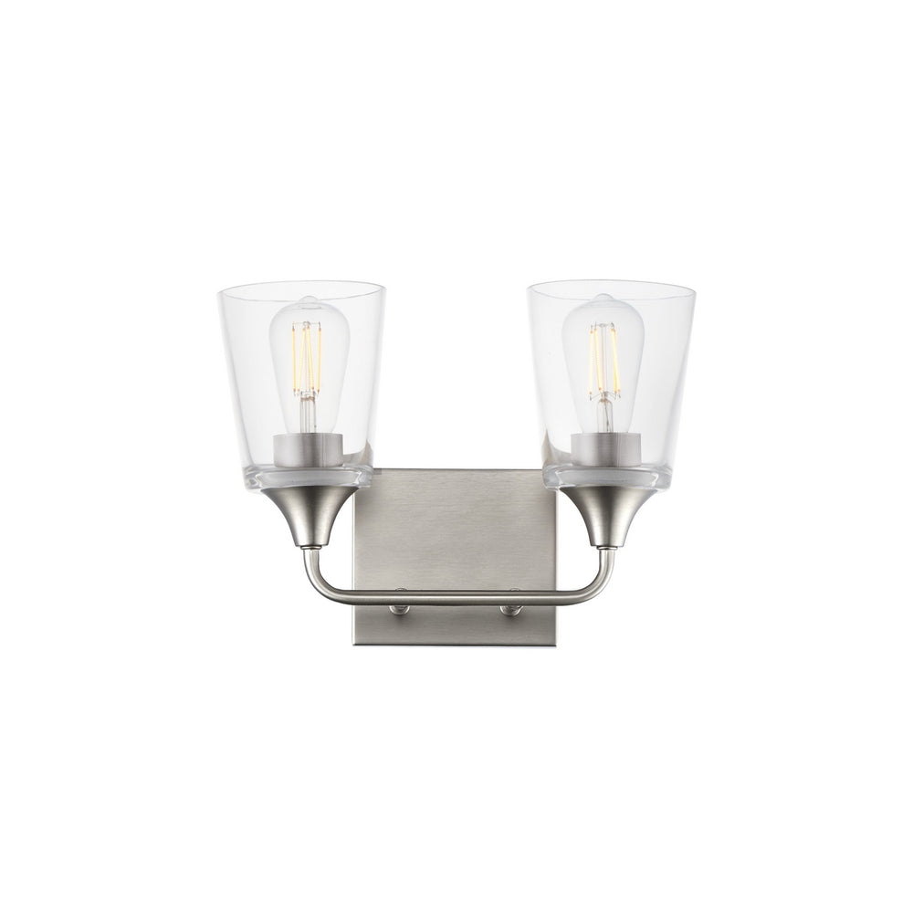 Maxim - Two Light Bath Vanity - Hudson - Satin Nickel- Union Lighting Luminaires Decor