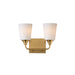 Maxim - Two Light Bath Vanity - Hudson - Natural Aged Brass- Union Lighting Luminaires Decor