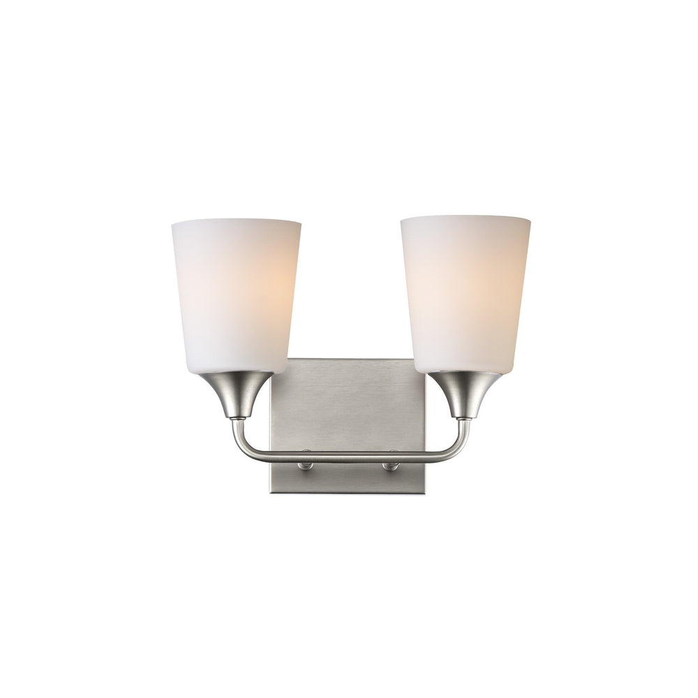 Maxim - Two Light Bath Vanity - Hudson - Satin Nickel- Union Lighting Luminaires Decor