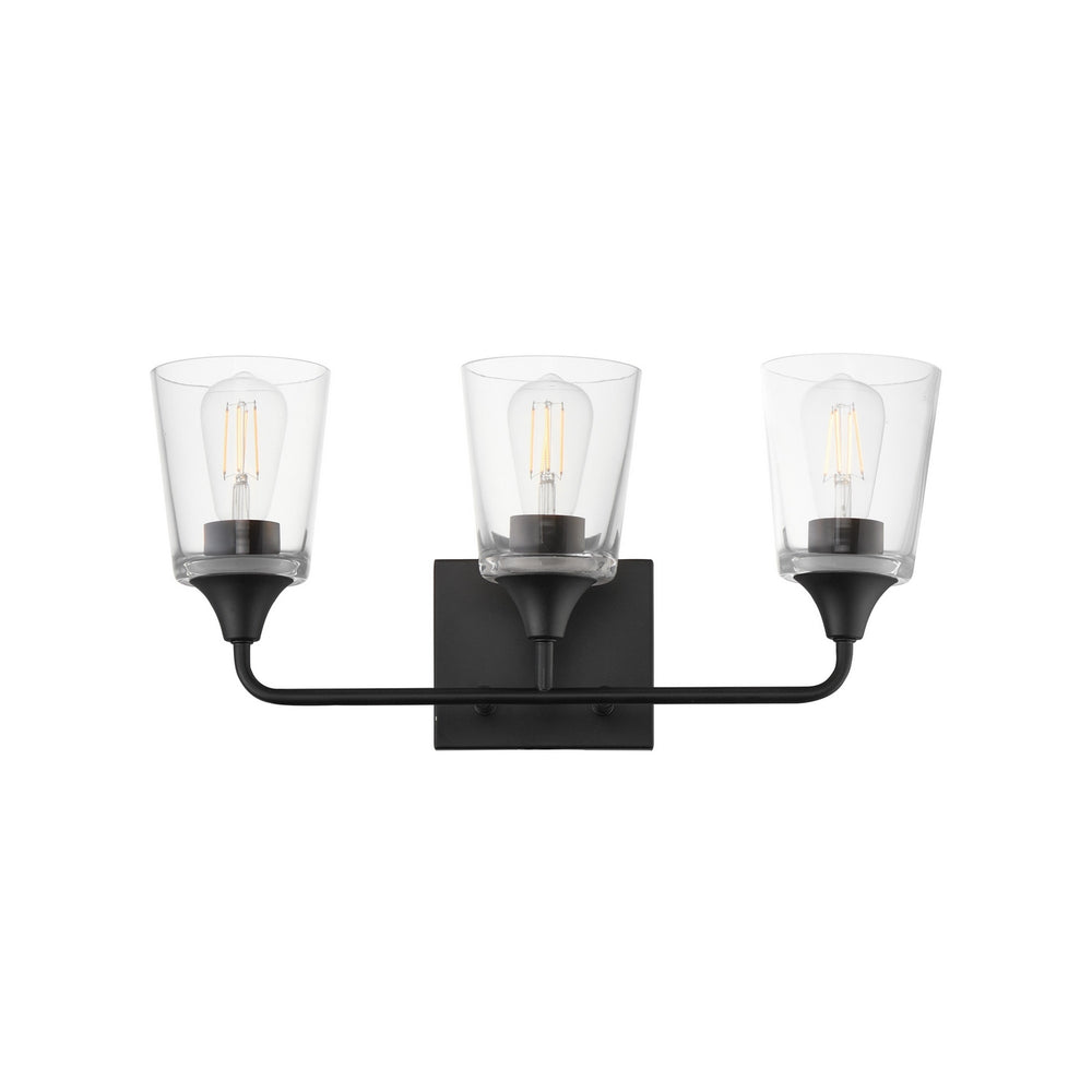 Maxim - Three Light Bath Vanity - Hudson - Black- Union Lighting Luminaires Decor