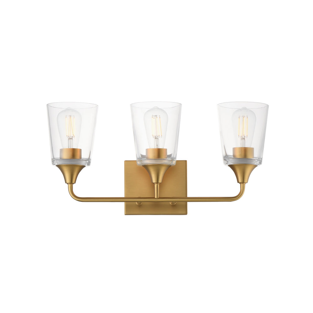 Maxim - Three Light Bath Vanity - Hudson - Natural Aged Brass- Union Lighting Luminaires Decor