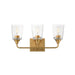 Maxim - Three Light Bath Vanity - Hudson - Natural Aged Brass- Union Lighting Luminaires Decor