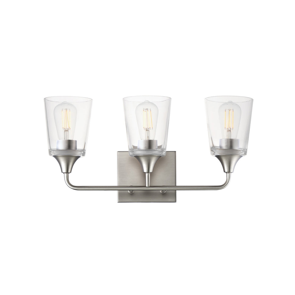 Maxim - Three Light Bath Vanity - Hudson - Satin Nickel- Union Lighting Luminaires Decor