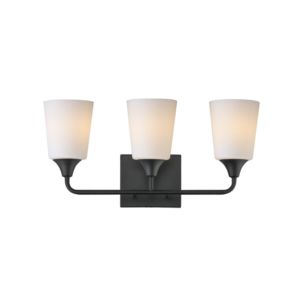 Maxim - Three Light Bath Vanity - Hudson - Black- Union Lighting Luminaires Decor