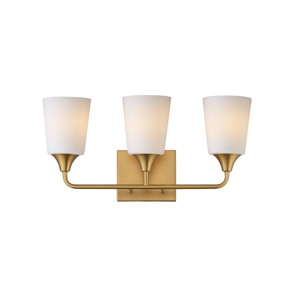 Maxim - Three Light Bath Vanity - Hudson - Natural Aged Brass- Union Lighting Luminaires Decor
