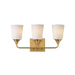 Maxim - Three Light Bath Vanity - Hudson - Natural Aged Brass- Union Lighting Luminaires Decor