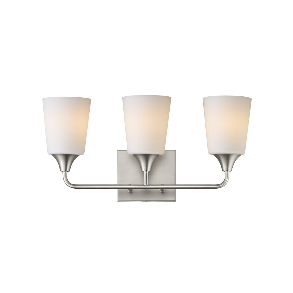 Maxim - Three Light Bath Vanity - Hudson - Satin Nickel- Union Lighting Luminaires Decor