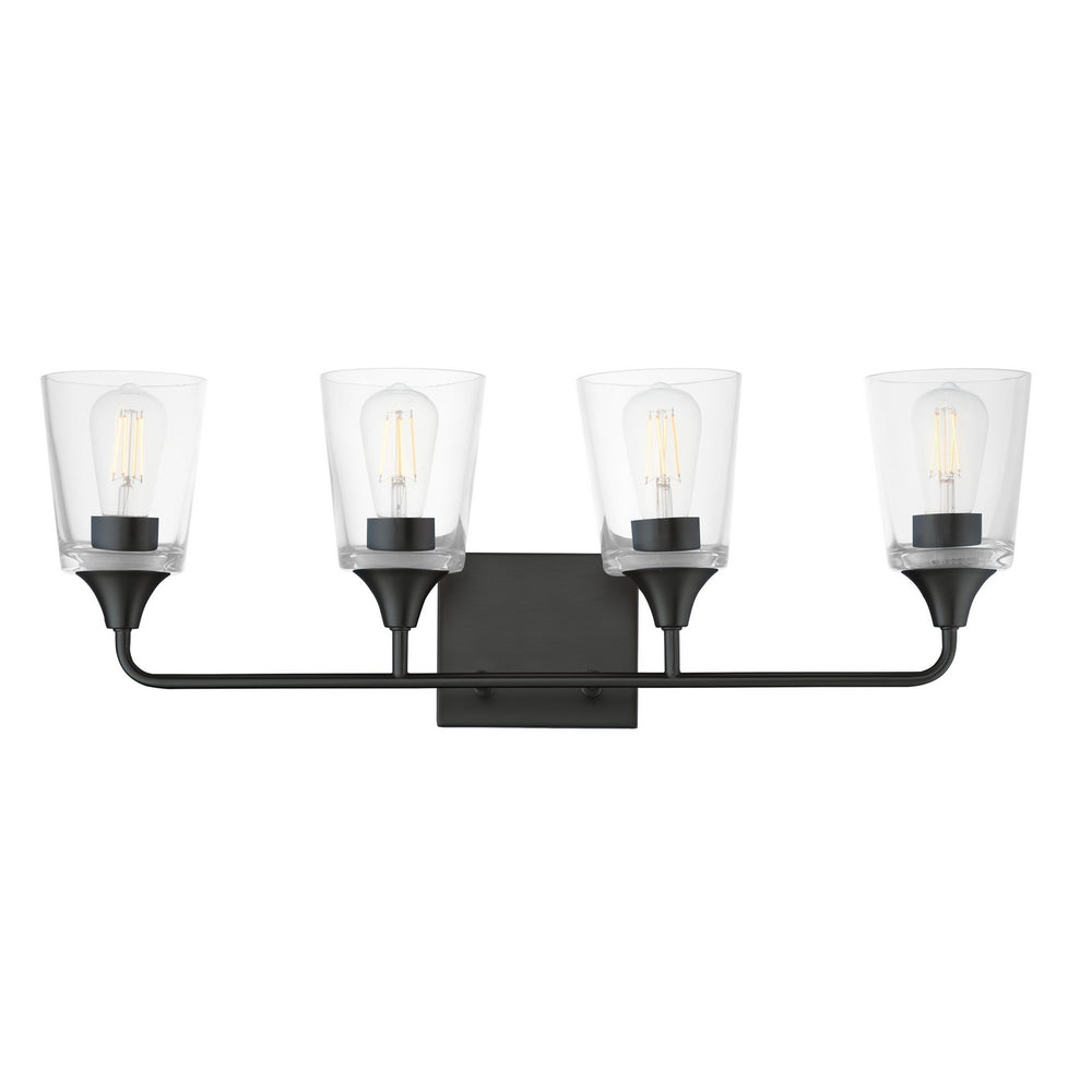 Maxim - Four Light Bath Vanity - Hudson - Black- Union Lighting Luminaires Decor