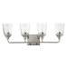 Maxim - Four Light Bath Vanity - Hudson - Satin Nickel- Union Lighting Luminaires Decor