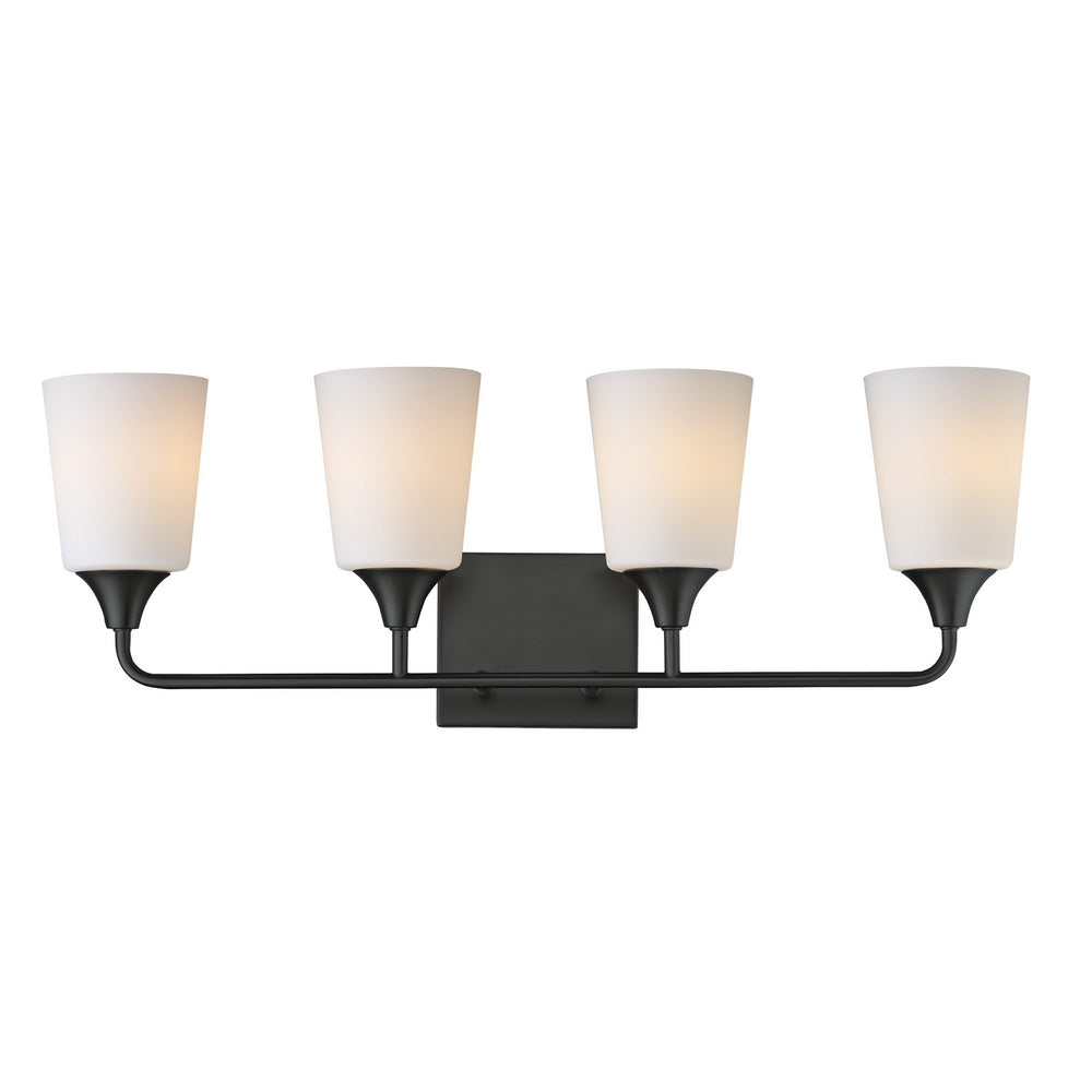 Maxim - Four Light Bath Vanity - Hudson - Black- Union Lighting Luminaires Decor