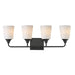 Maxim - Four Light Bath Vanity - Hudson - Black- Union Lighting Luminaires Decor