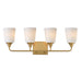 Maxim - Four Light Bath Vanity - Hudson - Natural Aged Brass- Union Lighting Luminaires Decor