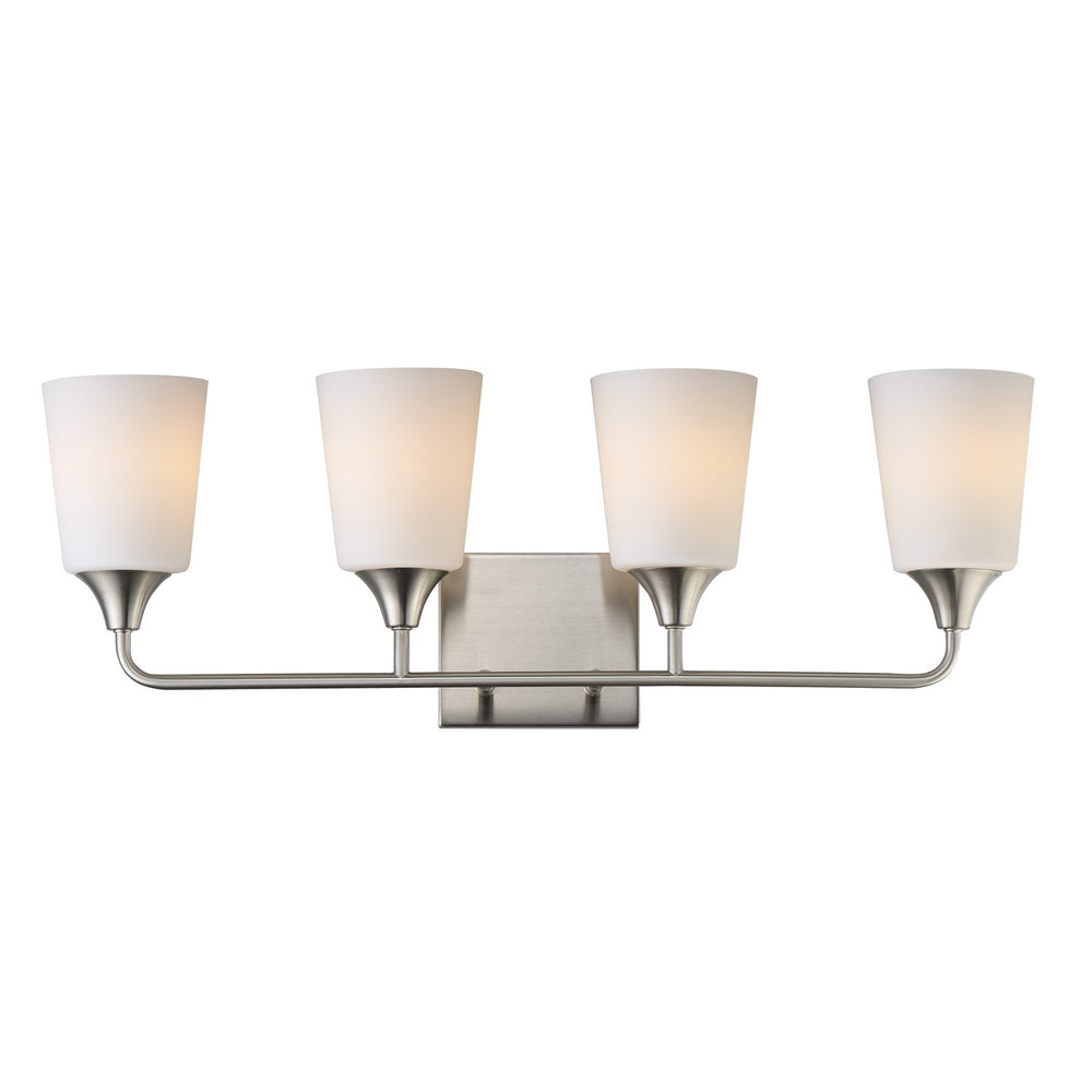 Maxim - Four Light Bath Vanity - Hudson - Satin Nickel- Union Lighting Luminaires Decor
