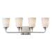 Maxim - Four Light Bath Vanity - Hudson - Satin Nickel- Union Lighting Luminaires Decor
