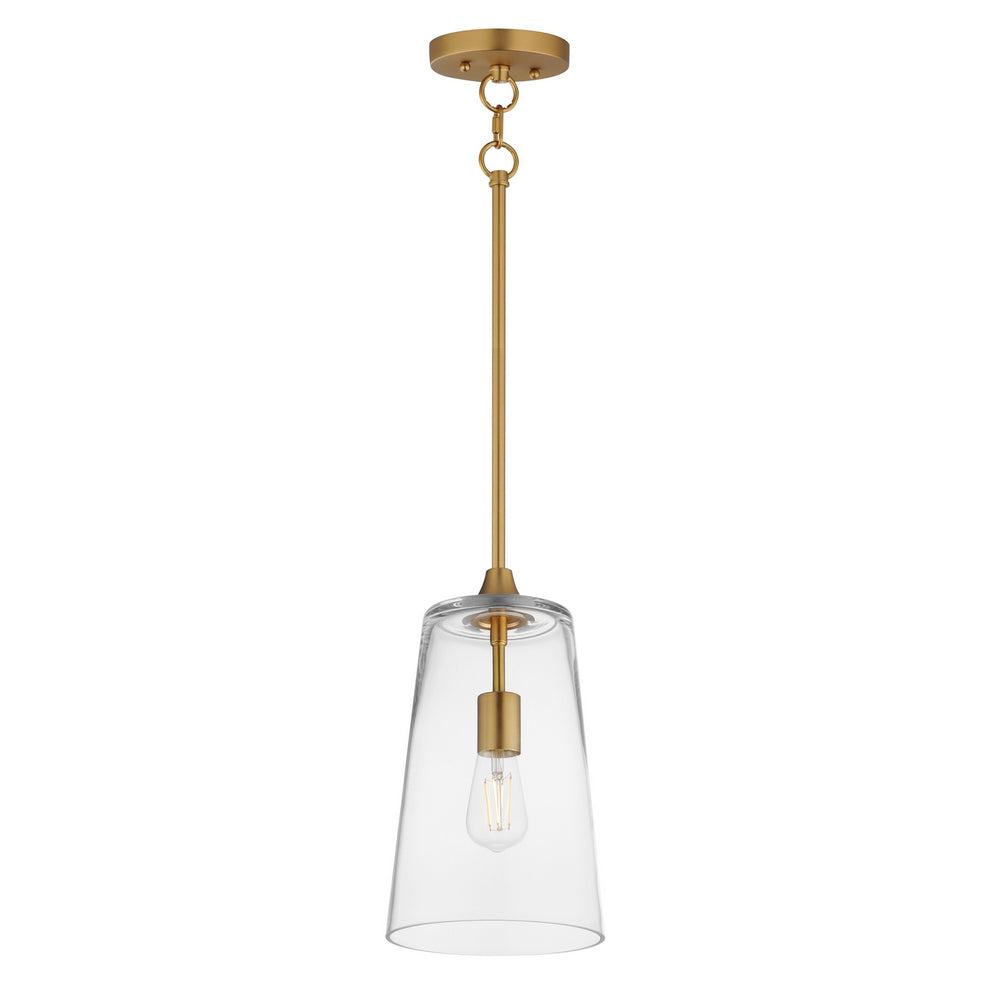 Maxim - One Light Pendant - Hudson - Natural Aged Brass- Union Lighting Luminaires Decor