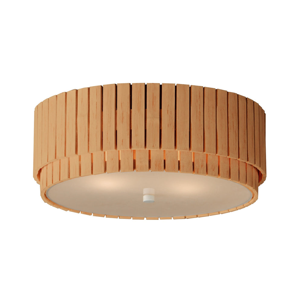 Maxim - Two Light Flush Mount - Satori - Natural Aged Brass- Union Lighting Luminaires Decor