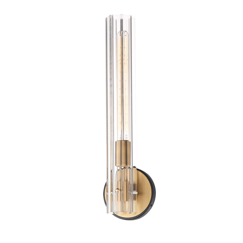 Maxim - One Light Wall Sconce - Flambeau - Black / Antique Brass- Union Lighting Luminaires Decor