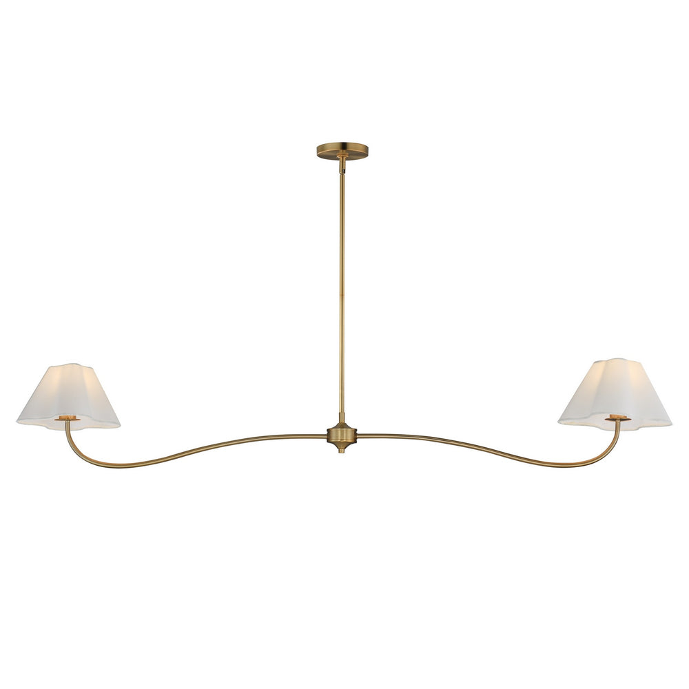 Maxim - Two Light Pendant - Saxon - Natural Aged Brass- Union Lighting Luminaires Decor