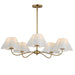 Maxim - Five Light Chandelier - Saxon - Natural Aged Brass- Union Lighting Luminaires Decor