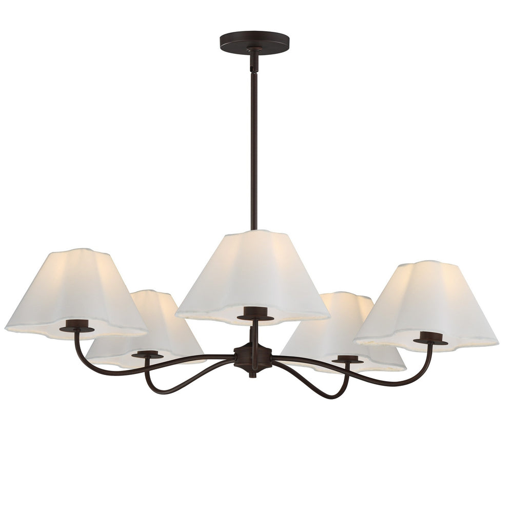 Maxim - Five Light Chandelier - Saxon - Oil Rubbed Bronze- Union Lighting Luminaires Decor