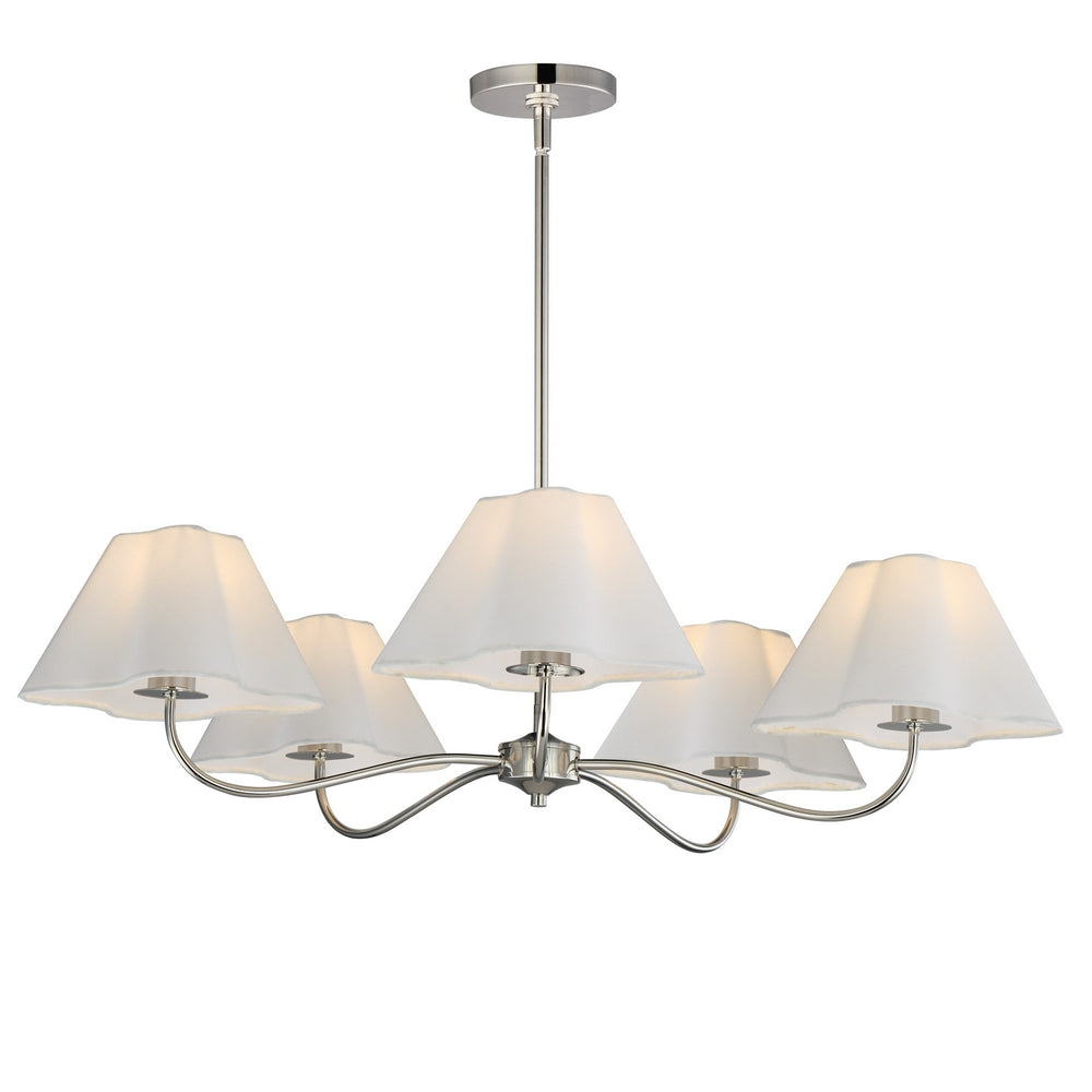 Maxim - Five Light Chandelier - Saxon - Polished Nickel- Union Lighting Luminaires Decor