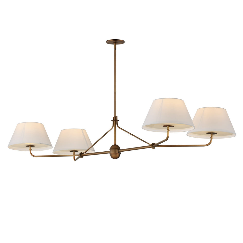 Maxim - Four Light Chandelier - Dunbridge - Weathered Brass- Union Lighting Luminaires Decor