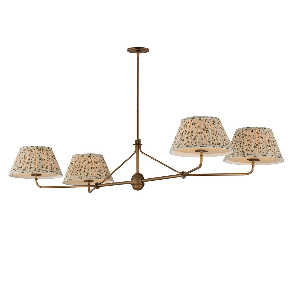 Maxim - Four Light Chandelier - Dunbridge - Weathered Brass- Union Lighting Luminaires Decor