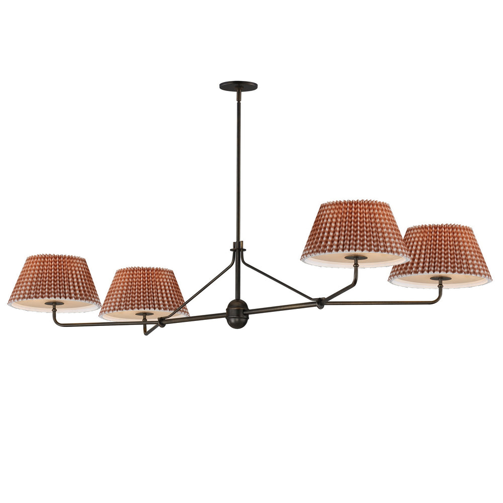 Maxim - Four Light Chandelier - Dunbridge - Antique Bronze- Union Lighting Luminaires Decor
