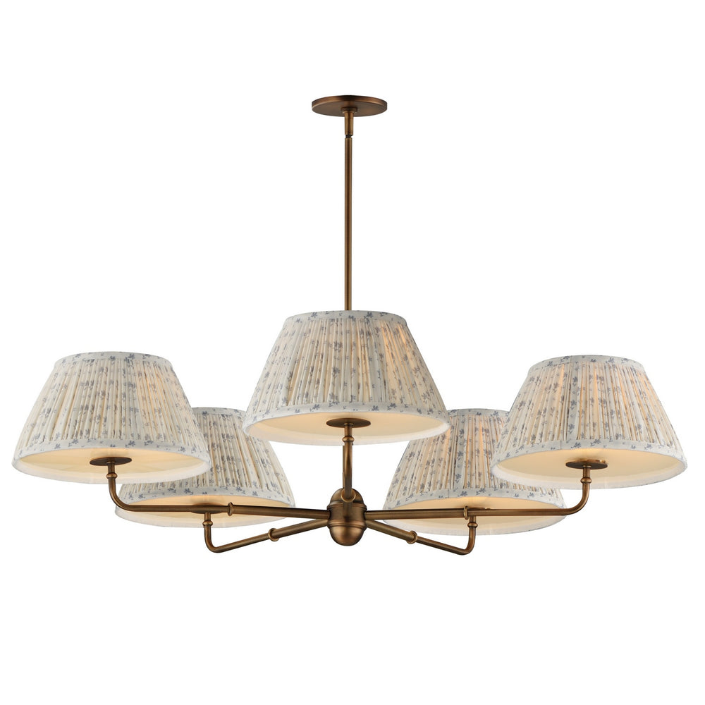 Maxim - Five Light Chandelier - Dunbridge - Weathered Brass- Union Lighting Luminaires Decor