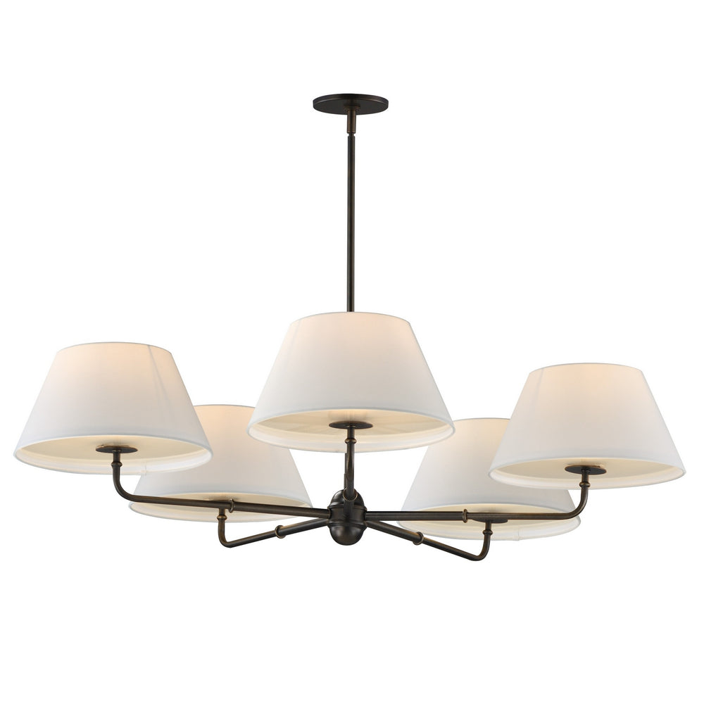 Maxim - Five Light Chandelier - Dunbridge - Antique Bronze- Union Lighting Luminaires Decor