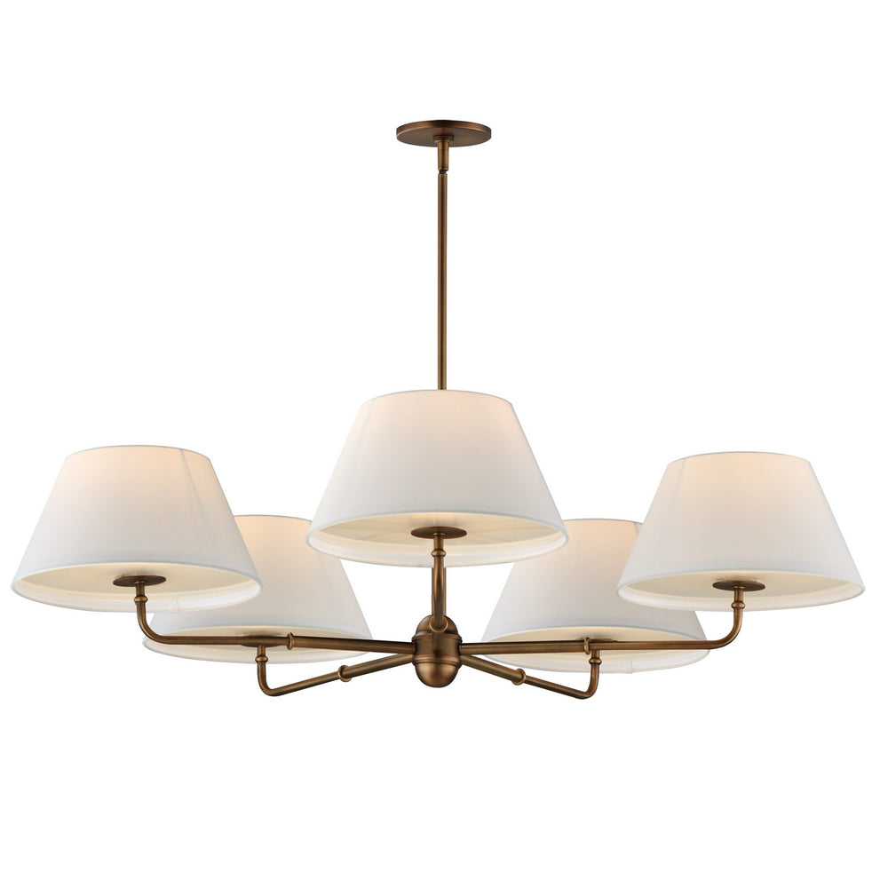 Maxim - Five Light Chandelier - Dunbridge - Weathered Brass- Union Lighting Luminaires Decor