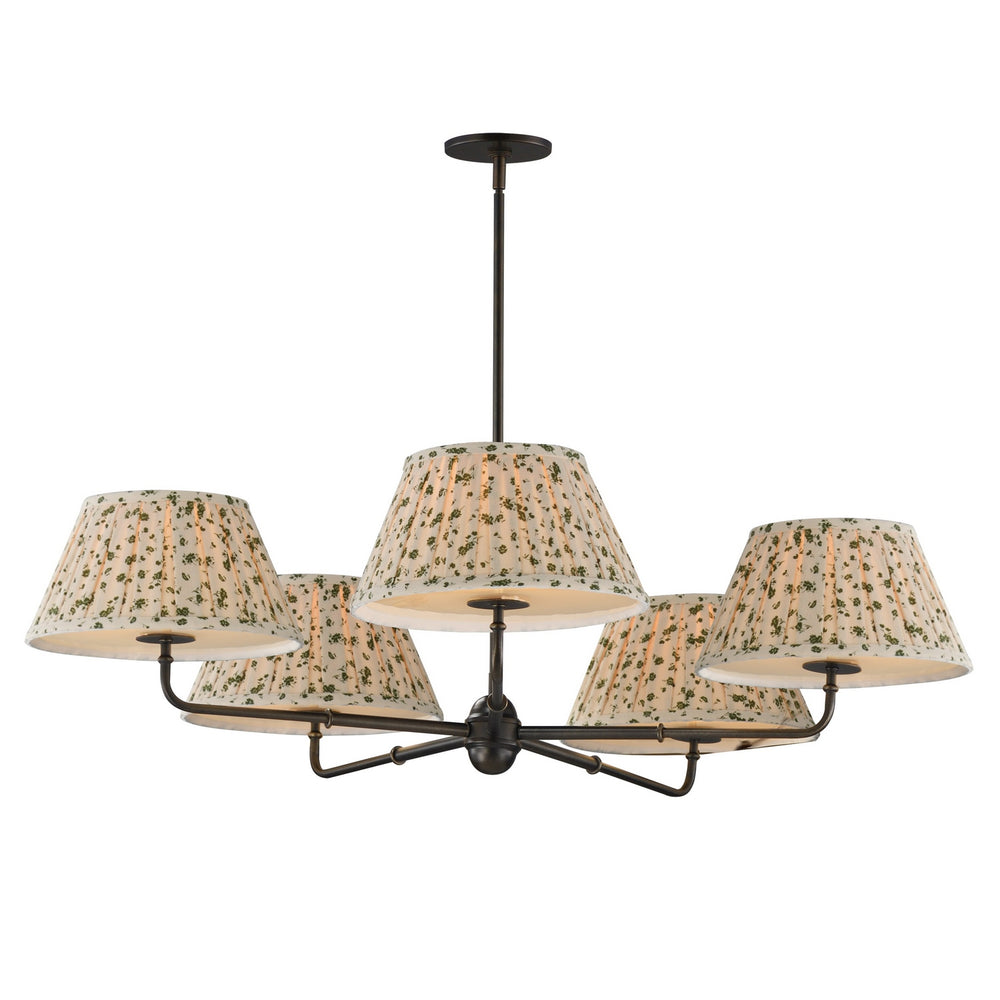 Maxim - Five Light Chandelier - Dunbridge - Antique Bronze- Union Lighting Luminaires Decor