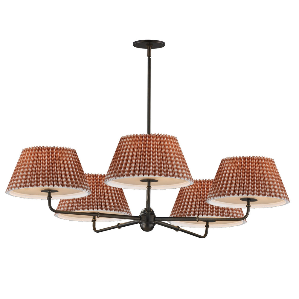 Maxim - Five Light Chandelier - Dunbridge - Antique Bronze- Union Lighting Luminaires Decor
