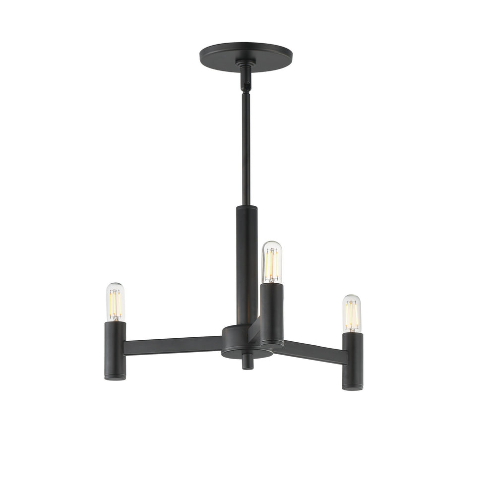 Maxim - Three Light Chandelier - Emana - Black- Union Lighting Luminaires Decor
