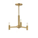 Maxim - Three Light Chandelier - Emana - Natural Aged Brass- Union Lighting Luminaires Decor