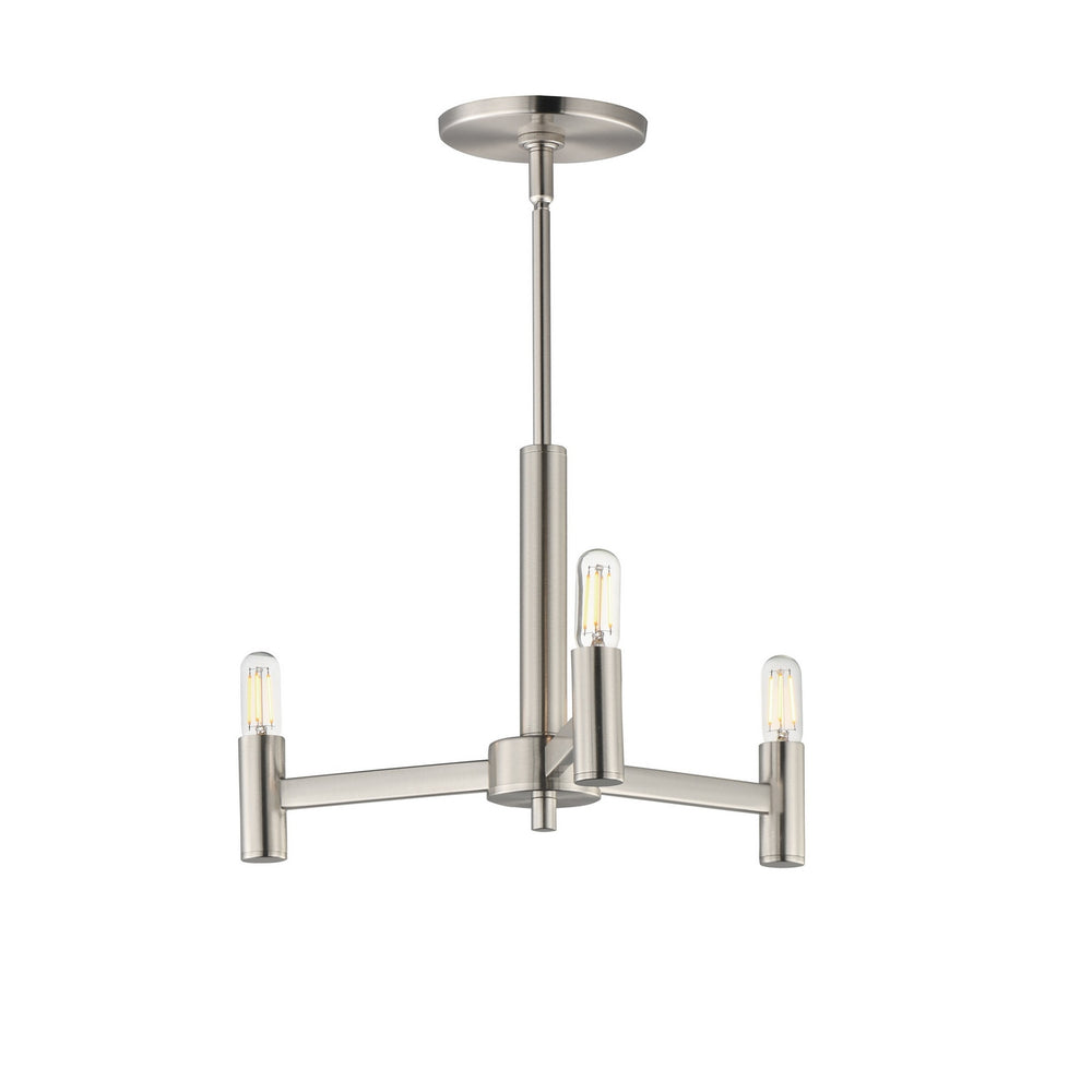 Maxim - Three Light Chandelier - Emana - Satin Nickel- Union Lighting Luminaires Decor