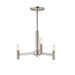 Maxim - Three Light Chandelier - Emana - Satin Nickel- Union Lighting Luminaires Decor