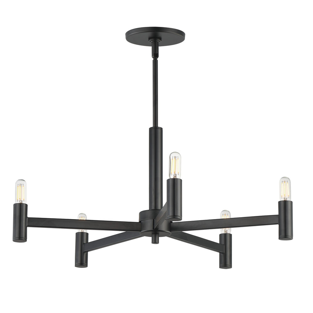 Maxim - Five Light Chandelier - Emana - Black- Union Lighting Luminaires Decor