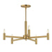 Maxim - Five Light Chandelier - Emana - Natural Aged Brass- Union Lighting Luminaires Decor
