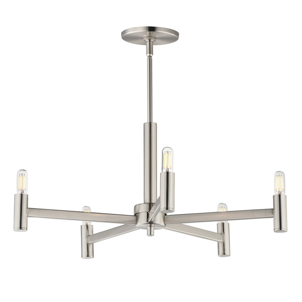 Maxim - Five Light Chandelier - Emana - Satin Nickel- Union Lighting Luminaires Decor
