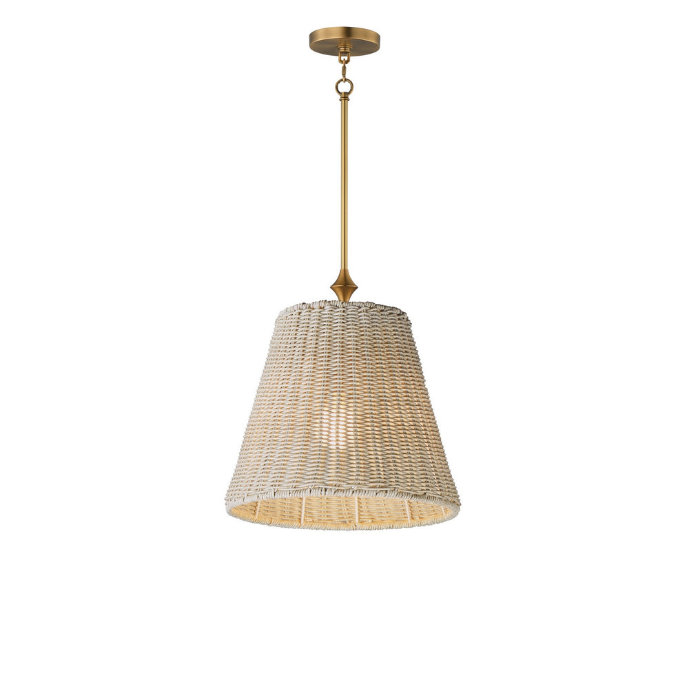 Maxim - One Light Pendant - Baja - Natural Aged Brass- Union Lighting Luminaires Decor