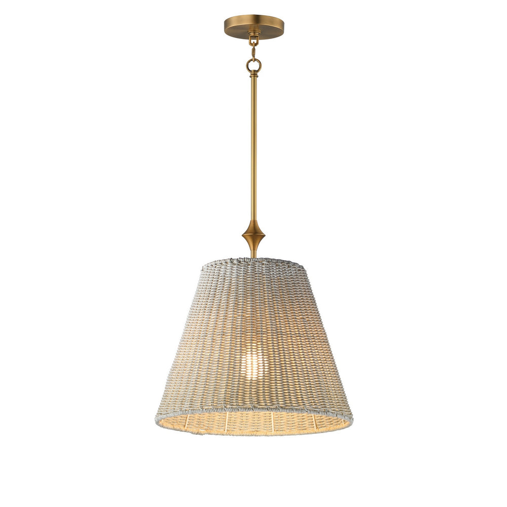Maxim - One Light Pendant - Baja - Natural Aged Brass- Union Lighting Luminaires Decor