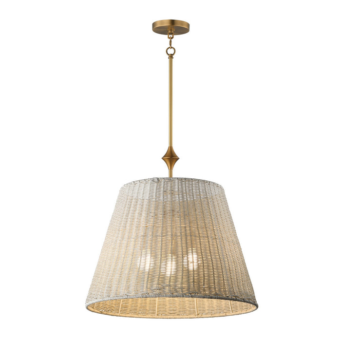 Maxim - Three Light Pendant - Baja - Natural Aged Brass- Union Lighting Luminaires Decor