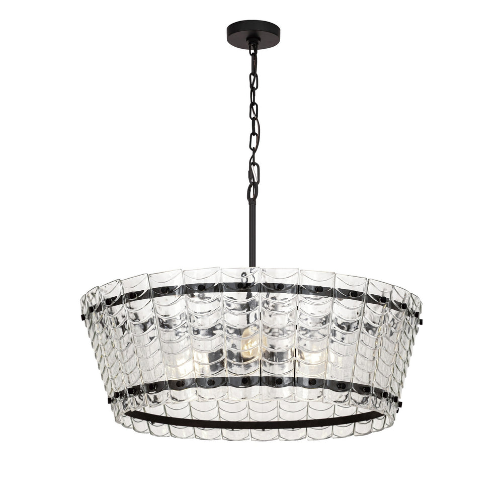 Maxim - Four Light Chandelier - Ruche - Bronze- Union Lighting Luminaires Decor