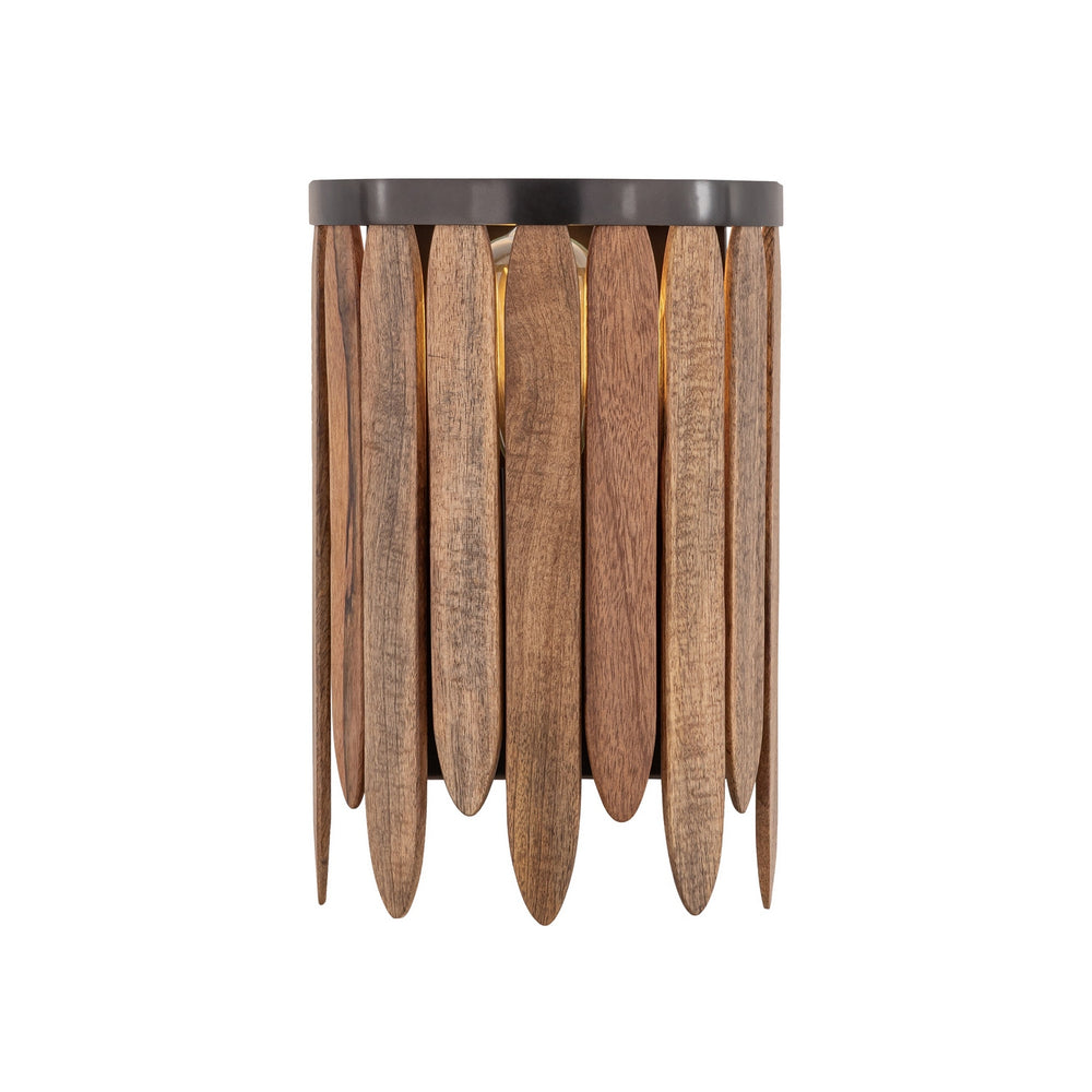 Maxim - One Light Wall Sconce - Marimba - Walnut- Union Lighting Luminaires Decor